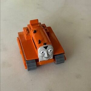 Orange Toy Bulldozer with Gray Tracks from Thomas the Tank Engine